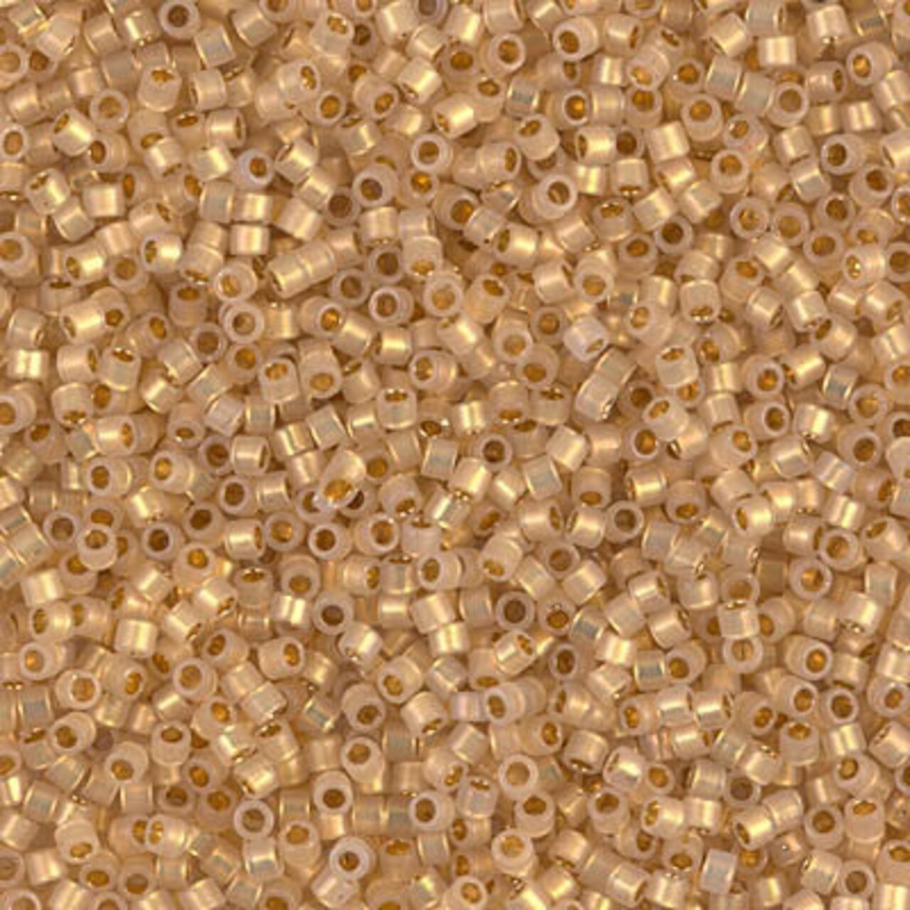 Miyuki Delica Bead 11/0, DB0230, 24kt Gold Lined Opal, 5 grams